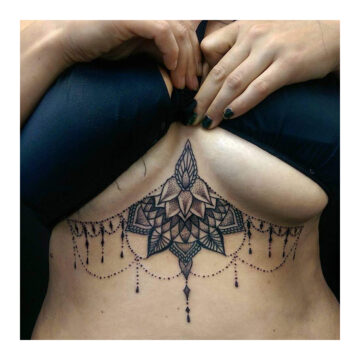 Petra Mandala Geometry geometric tattoo floral sternum hand femals tattoo primitive tattoo tribal best tattoo shop studio in perth script www.primitivetattoo.com.au6