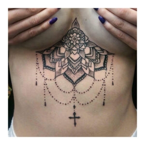 Petra Mandala Geometry geometric tattoo floral sternum hand femals tattoo primitive tattoo tribal best tattoo shop studio in perth script www.primitivetattoo.com.au7