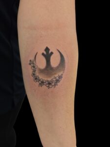 Black and grey tattoo by Anderson, Perth
