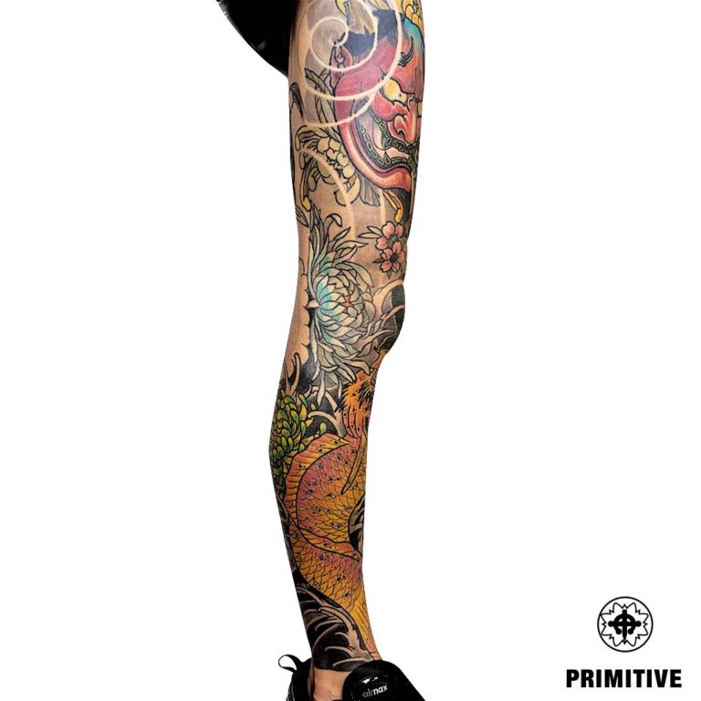 Japanese leg sleeve tattoo – Best Tattoo Shop in Perth, Western Australia