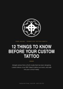 Free ebook cover: 12 Things to Know Before Your Custom Tattoo